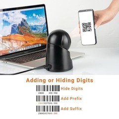Tera 2D QR Desktop Omnidirectional Barcode Scanner Hands-Free USB 2.0 Wired Bar