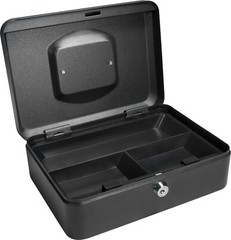 BARSKA Money Cash Bill Coin Box Safe w/ Key Lock and Removable Tray Portable