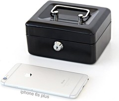 Compact Double Layer Cash Box with Key Lock – Versatile Money Organizer (5.9″)