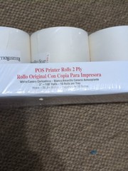 Pos Printer Rolls 2 Ply 3″ 100′ Register Roll 10 Pack White Canary Yellow