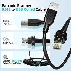 USB to RJ45 Cable For Honeywell barcode scanners 1400G 1500G 1900G-HD 1900G-SR