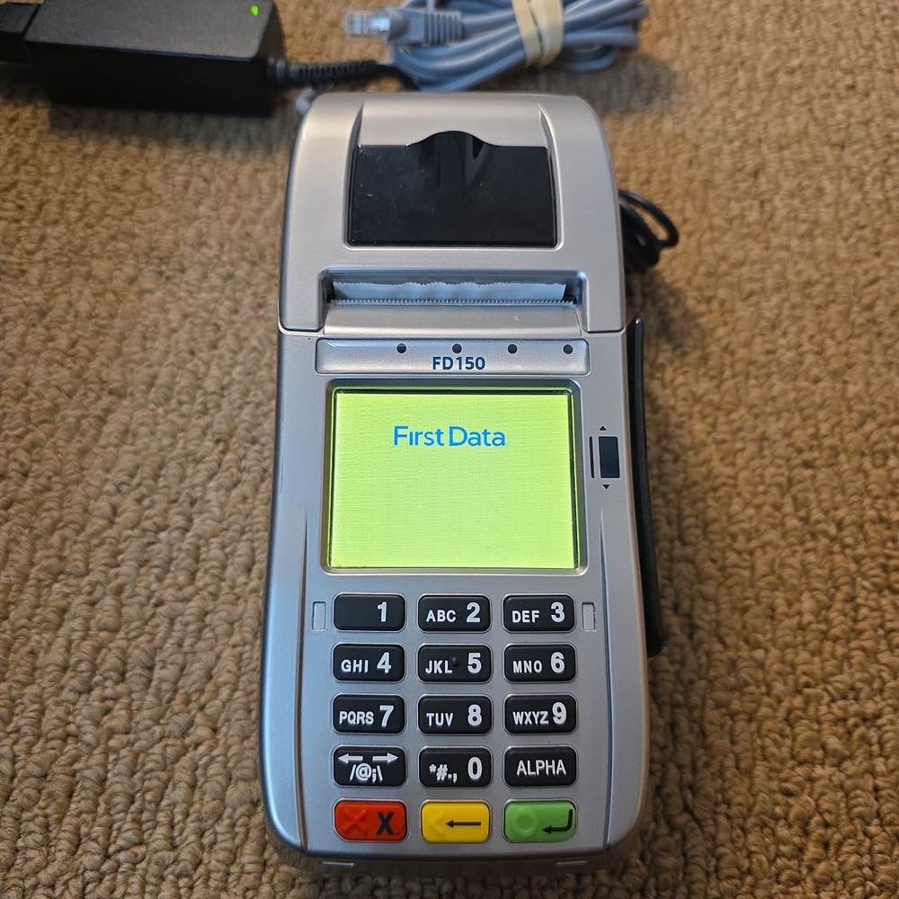 First Data FD150 EMV Contactless Credit Card Terminal Dial/IP WiFi ** Tested