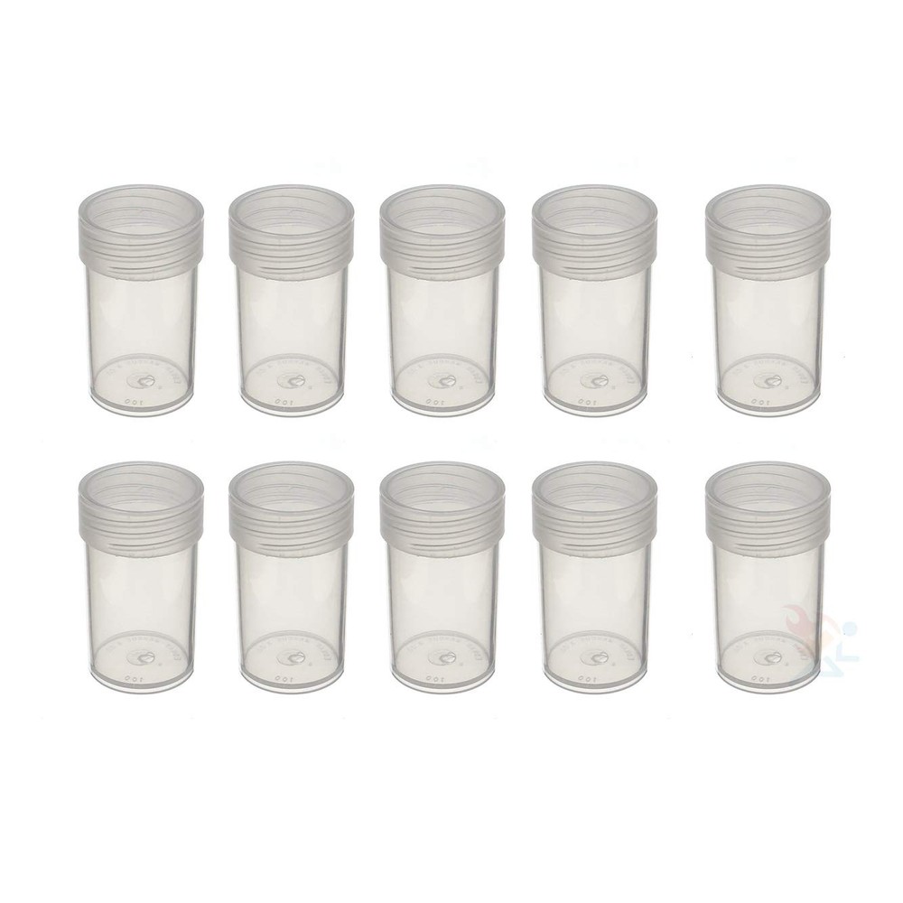 (10) Edgar Marcus Brand Round Clear Plastic (Small Dollars) Size Transparent
