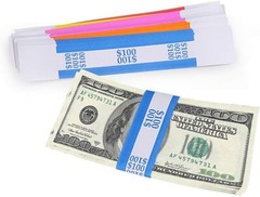 250 Currency Band Bundles – Standard Colors for Quick Identification & Security