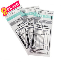 ADSURE Clear Plastic Small Bank Deposit Bags For Cash | 12.5 liters,
