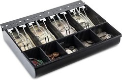 Volcora Cash Drawer Insert Black 4 Bill 5 Coin Tray Durable Organize Money