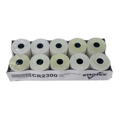10 Rolls 2-Ply 3″ x 90′ Carbonless POS Paper Rolls White/Canary