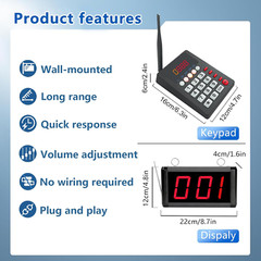 Wireless Queue Calling System Take a Number System with Voice Calling Waiting Nu