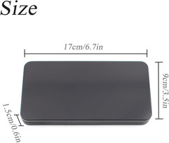 2 PCS Black Metal Cash Box – Single Row Currency Tray Money Holder with Lid – Mo