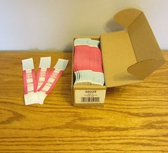 200 SELF SEALING PINK $250 CURRENCY STRAPS MONEY BILL BANDS $250 PMC BRAND STRAP