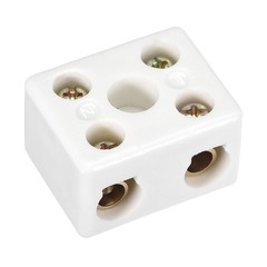 2 Way Ceramics Terminal Blocks High Temp Porcelain Connectors 39×31.5x23mm