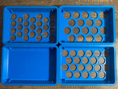 Vintage Sun Hill Set of 4 Stckable Coin Sorting Trays w/Tubes Shown
