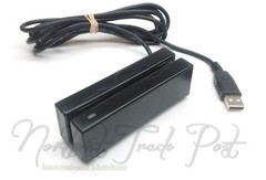 MagTek USB Credit Card Reader Part No. 21040110 Keyboard Emulation Track I/II