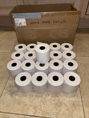 NIB QANXEL POS STICKY THERMAL RECEIPT PAPER LINELEDD 3.125” X 170” 20 ROLLS DESC