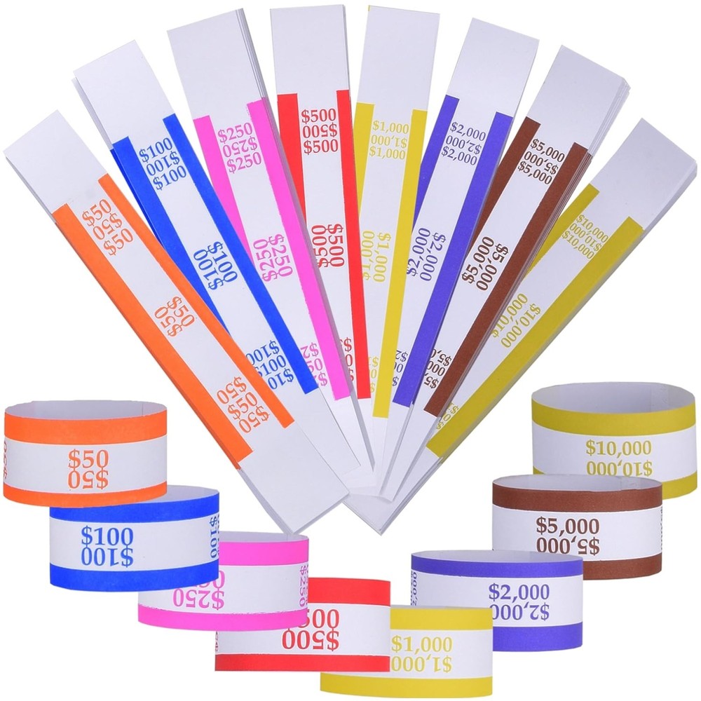 Self-Adhesive Money Bands 8 Colors