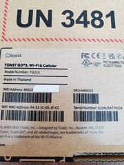 Toast Flex POS Go 3 TG300 Handheld Tablet Mobile Computer Device-WiFi + Cellular