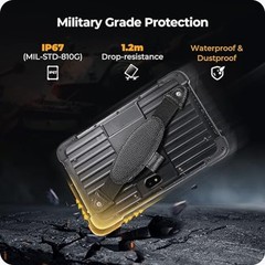 MUNBYN Rugged Android Tablet Scanner IRT01, 8-inch Tablet Android 10