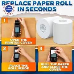 Adding Machine Tape 2 14 x 85 ft Rolls Compatible with Most Printing 3-Pack