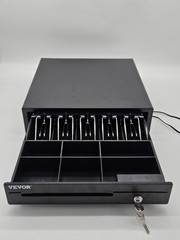 VEVOR Electronic/Manual Cash Drawer Register POS 5 Bills 6 Coins Tray Lockable