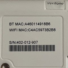 Verifone E285 M087-500-14-WWA Mobile Payment Device Wi-Fi/BT 512MB