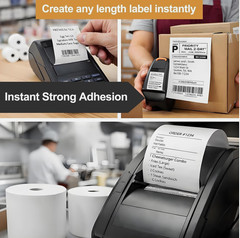 24 Rolls Sticky Thermal Paper 3 1/8″ x 170′ Adhesive Receipt POS Epson Square