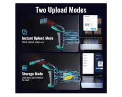 Tera Barcode Scanner Wireless 1D Laser Cordless Barcode Reader USB 5100 Teal