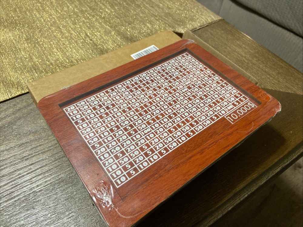 Cash Vault Wooden Savings Box 10000$