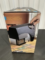 The Black Series 4-Barrel Automatic Coin Sorter Black with Coin Sleeves
