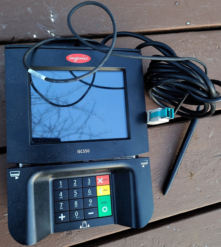 Ingenico iSC350 POS Debit Credit Card Chip Payment Terminal Signature & 12V USB