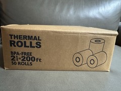 2 1/4″ x 200′ BPA Free Thermal Paper Receipt Rolls – 50 Rolls/Case