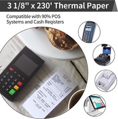 10 Rolls 3 1/8″ x 230ft Thermal Receipt Paper Cash POS Register Paper Roll