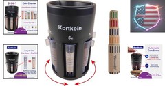 Automatic Coin Sorter 5-in-1 Coin Counter with Coin Wrappers, Empty Piggy Ban