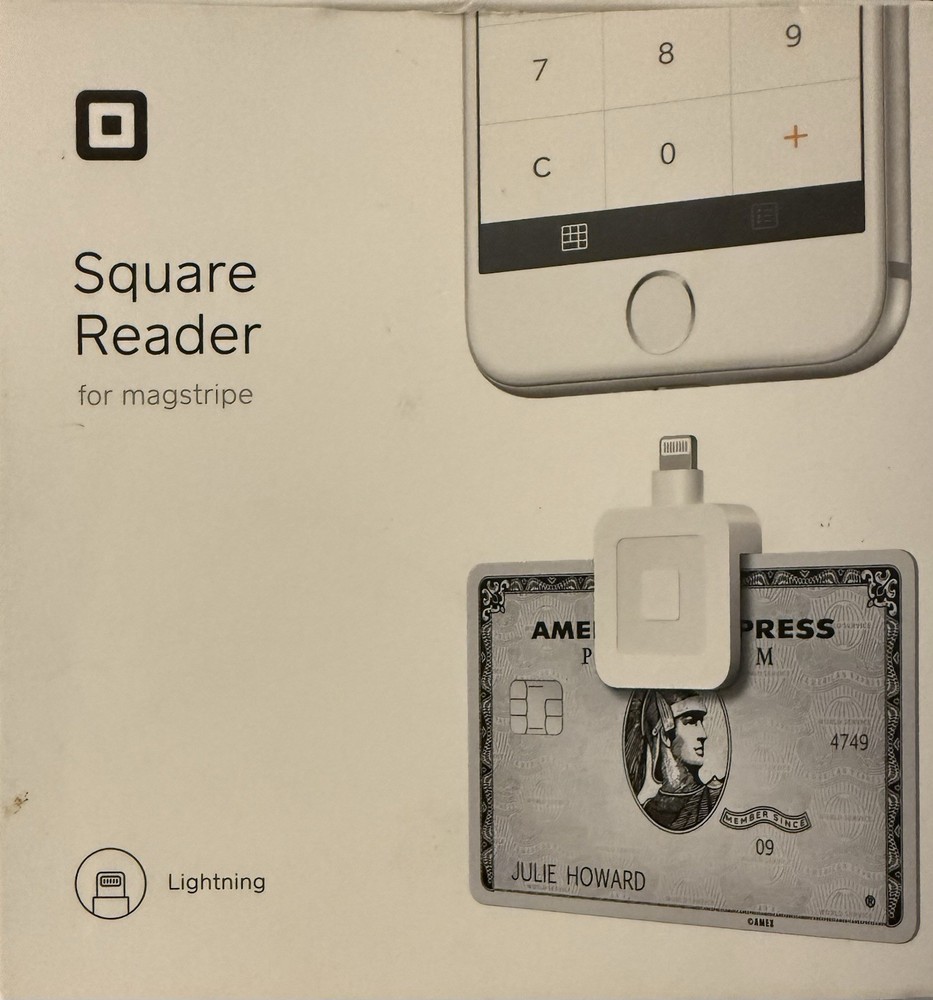 NEW Square – Magstripe Reader with Lightning Connector – Glossy White