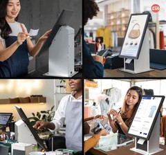 Self Service POS Kiosk Stand w/CPU & Printer for 33lb Displays White