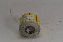 Zebra Direct Thermal Opaque Paper Labels 1.25″ x .625″ Yellow Red Stripe 600 Ct