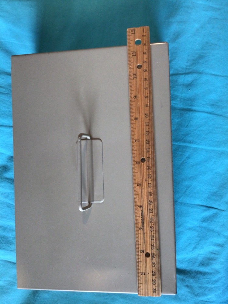 Coated steel money box with combination lock, includes instructions