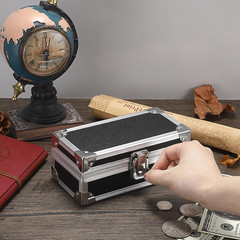 Lockable Aluminium Cash Box with Currency Tray for Secure Money Storage