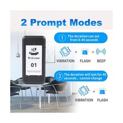 Restaurant Pager System, 16 Wireless Beepers, Touch Screen Keyboard Calling C…