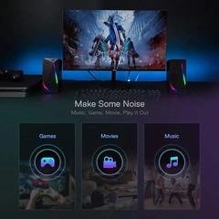 Redragon GS510 Waltz RGB Desktop Speakers, 2.0 Channel PC Computer Stereo Speake