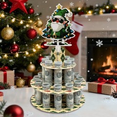 Christmas Santa Claus Money Holder Money Box Cash Cake,Money Tree for Xmas Mo…
