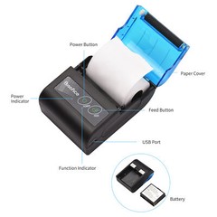 Bisofice Portable Mini USB & BT 58mm Thermal Receipt Printer Handheld POS V5O8