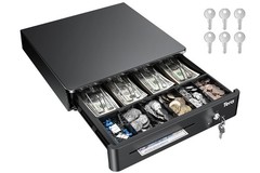 Tera 13″ Auto Open Cash Register Drawer, Heavy Duty, 4 Bill/6 Coin, 5 Keys