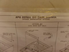 APG CASH DRAWER TILL Divider 100 Series New in Beige color