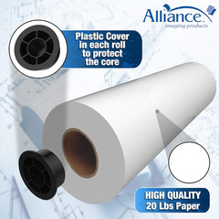 Alliance Wide Format Paper Rolls CAD Bond 30″ Widths (2 Rolls, 30 in X 300 Ft |