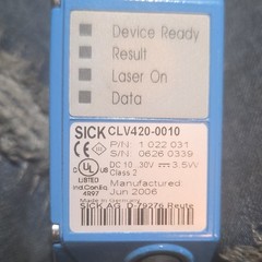 SICK CLV420-0010 Wired Barcode Scanner Industrial Model MPN CLV420-0010 Blue