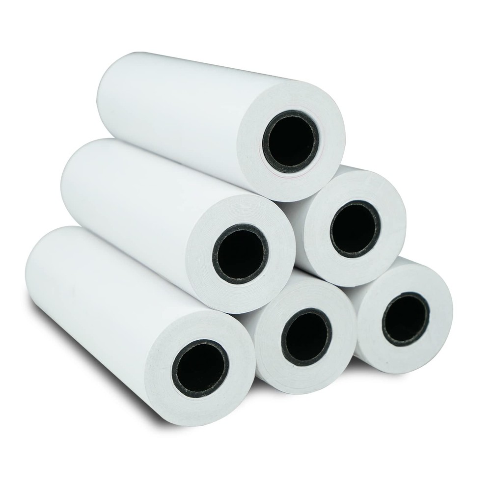 NYEAR A6 Thermal Paper 6 Rolls(110mm/4.3″width/7m long,Φ1.18″) for portable p…