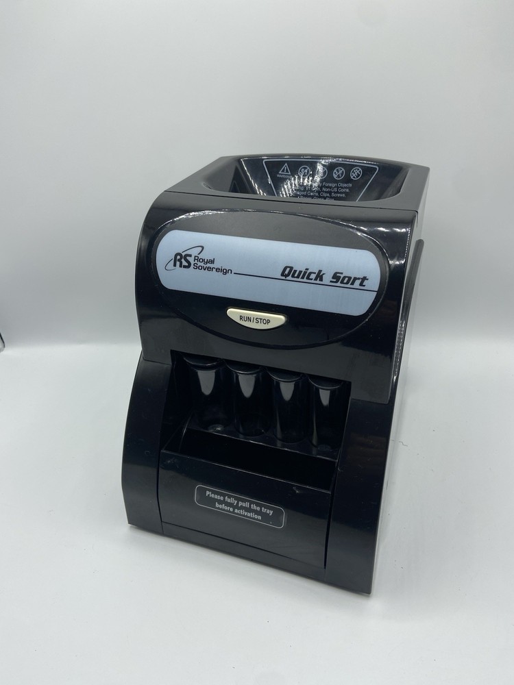 Royal Sovereign Quick Sort Coin Sorter Counter Machine QS-1AC Tested-Works