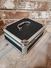 Set of 2 VAULTZ Metal Lock Boxes Security Storage Cases Silver, And Black