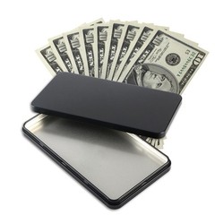 MC MEICHUANG 4 PCS Black Metal Cash Box Money Saving 6.7″L x 3.5″W,