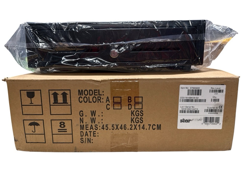 Star Micronics CD3-1616 5 Bill / 8 Coin Value Series Cash Drawer -NEW
